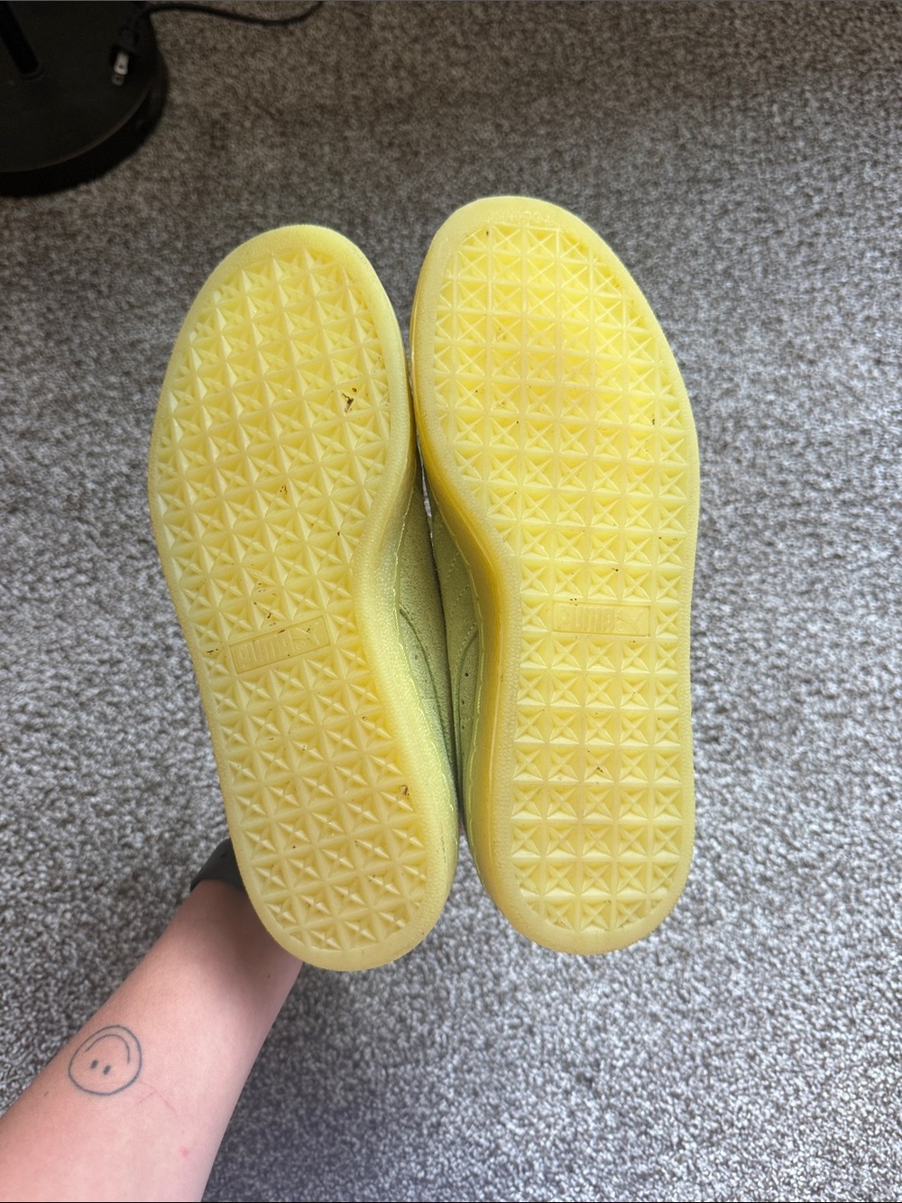 Puma Lime Green Suede Women's Sneakers - Picture 4 of 5